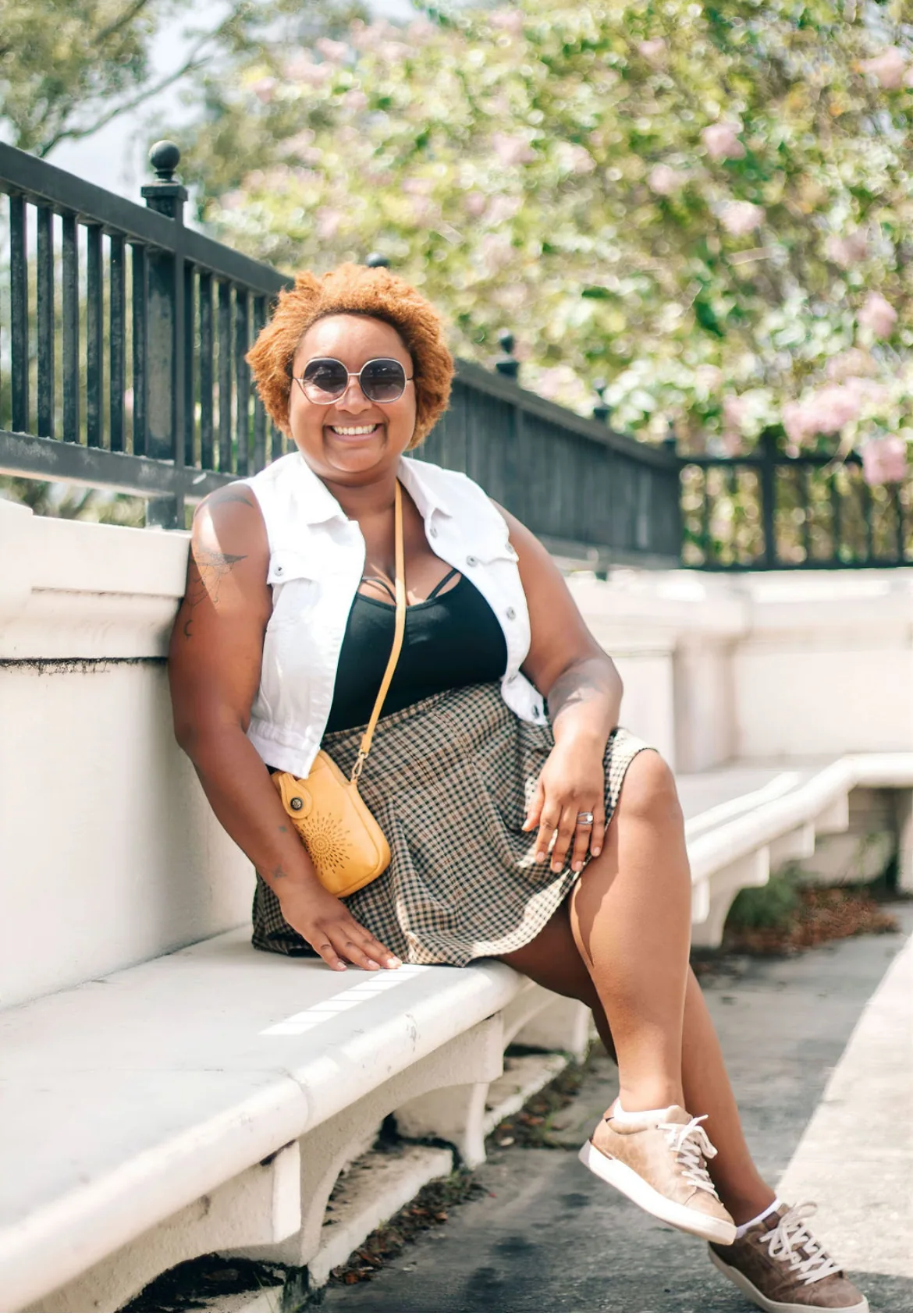 Lifestyle portrait on the Riverwalk
