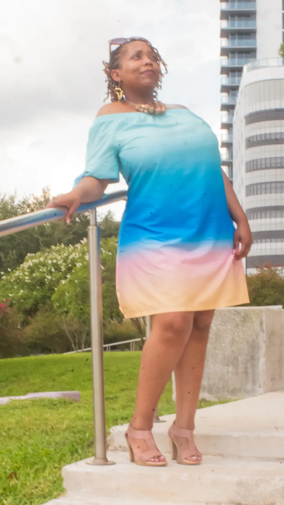 Traveler portrait by Tampa waterfront